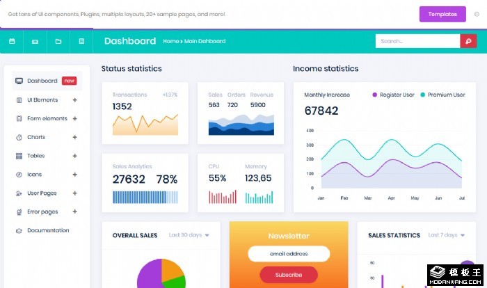 销售订单管理后台网站模板