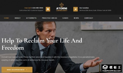 专业法律服务项目响应式网页模板