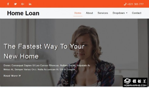 住房贷款业务展示响应式网站模板