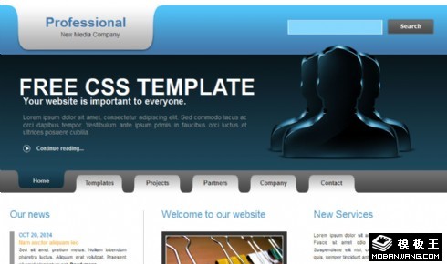 专业商务管理信息网页模板
