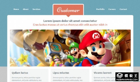 3D卡通设计作品网页模板