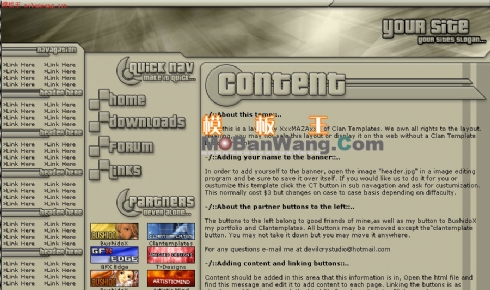 欧美个人主页模板