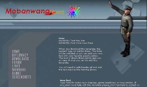 军队战略游戏网页模板