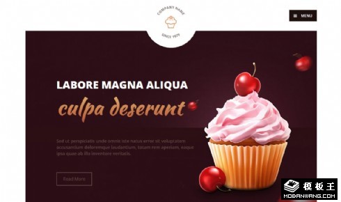 糕点甜食店响应式网页模板