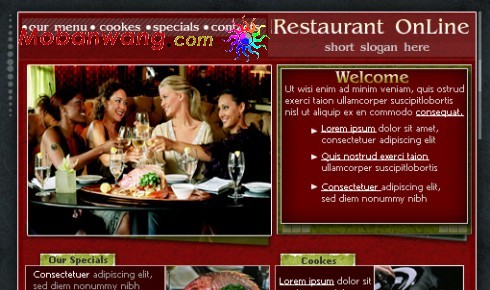 餐厅在线预定网页模板
