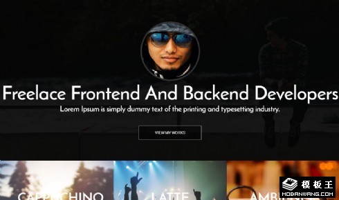 个人图库展示介绍响应式网页模板