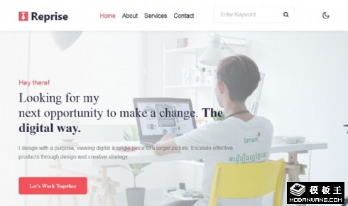 重现工作室服务展示响应式网页模板