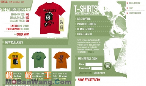 欧美网上服饰商城模板