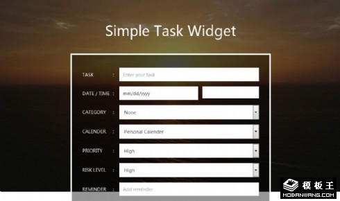 简单信息添加组件响应式网页模板