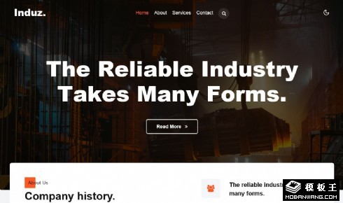 工程建设实施展示响应式网页模板