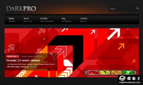 暗黑设计机构网页模板