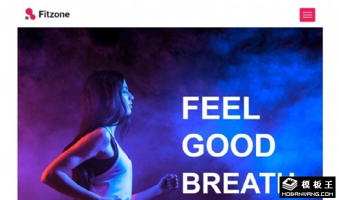 健身专区动态响应式网页模板