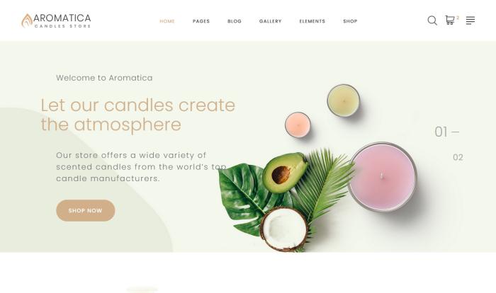 高端香薰蜡烛品牌网站模板