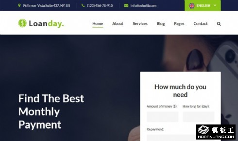 网络借贷平台响应式网页模板