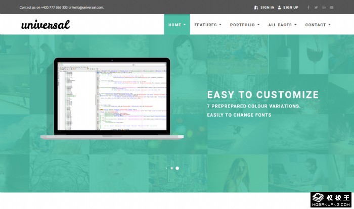 多功能时尚商务网站模板