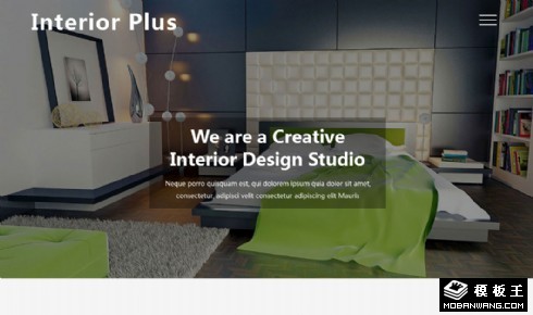 办公家居室内设计响应式网页模板