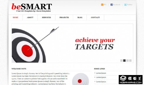 简洁创意营销服务网页模板