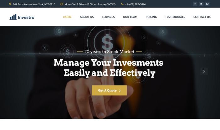 高效资产管理公司网站模板