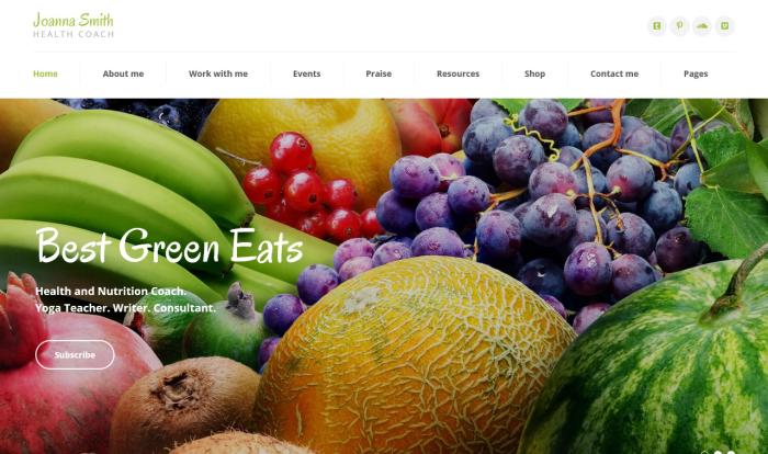 健康营养专家指南网站模板