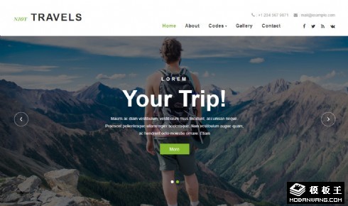 享受旅行服务信息响应式网站模板