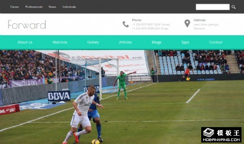 足球训练营响应式网页模板