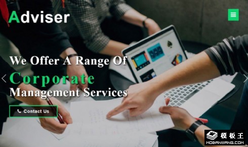 企业商务顾问响应式网页模板