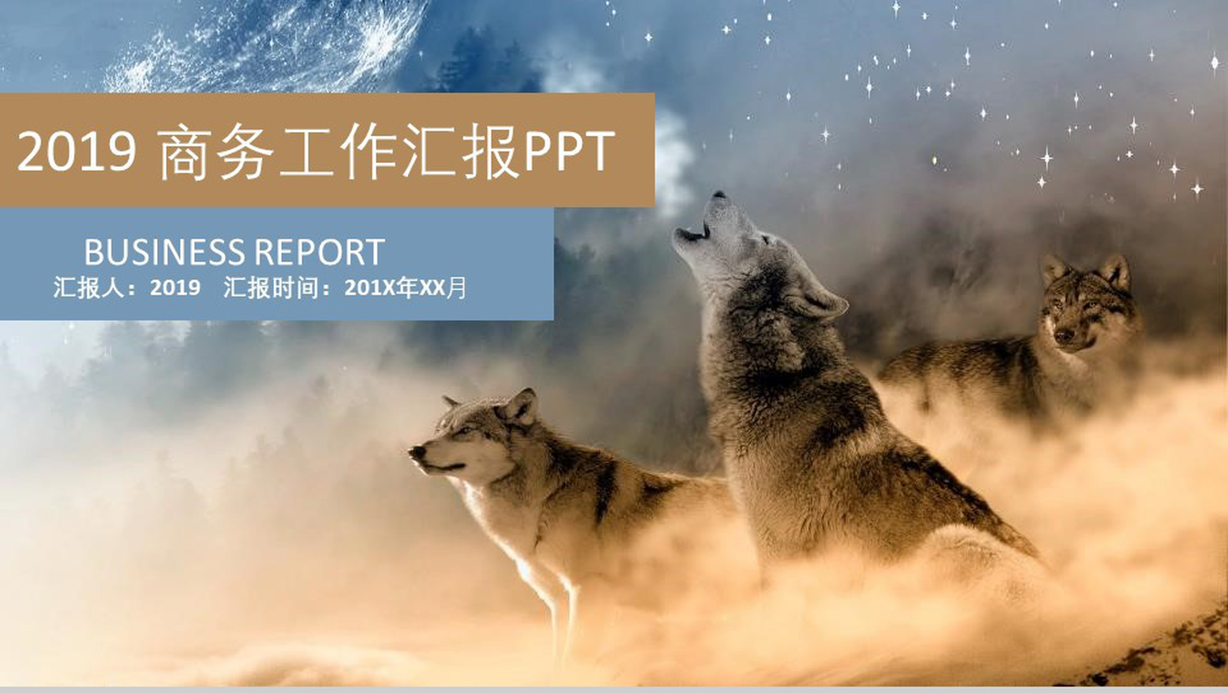 2019商务工作汇报通用PPT模板