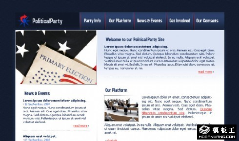 政党信息公开网页模板
