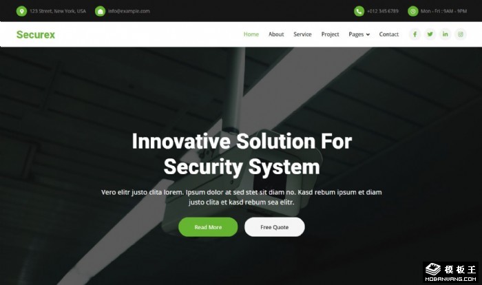 安全监控系统布控网页模板