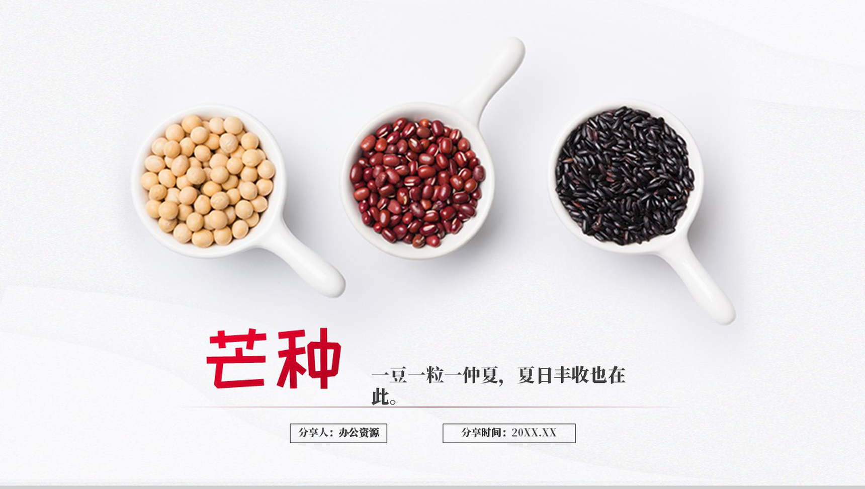 关于中国传统二十四节气芒种的介绍PPT模板