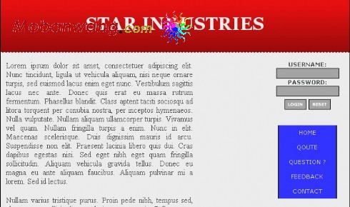 简单资料网页模板