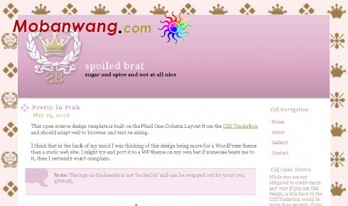 宠坏的小孩BLOG网页模板