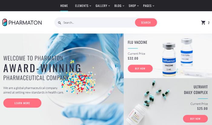 医药研发制药公司网站模板