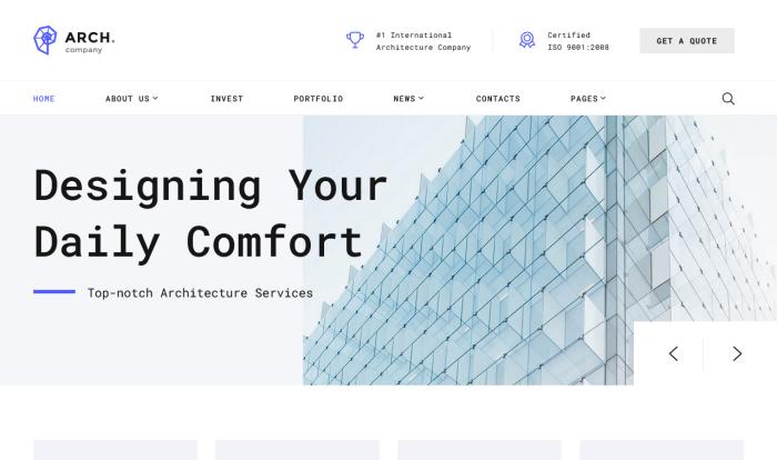 创新建筑项目设计网站模板