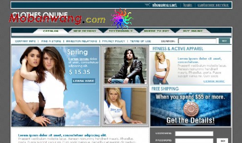 时尚服饰企业在线网页模板