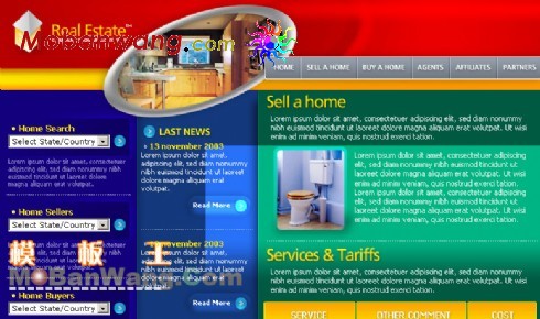 不动资产管理网页模板