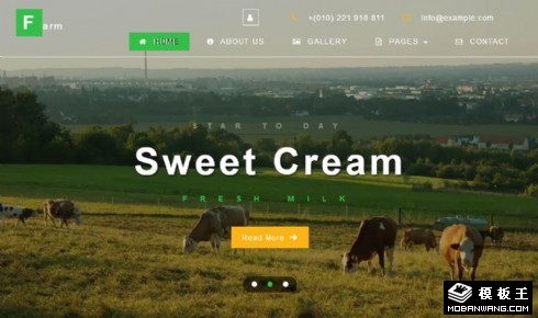 畜牧奶制品响应式网页模板