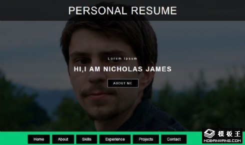 个人简历动态展示响应式网页模板