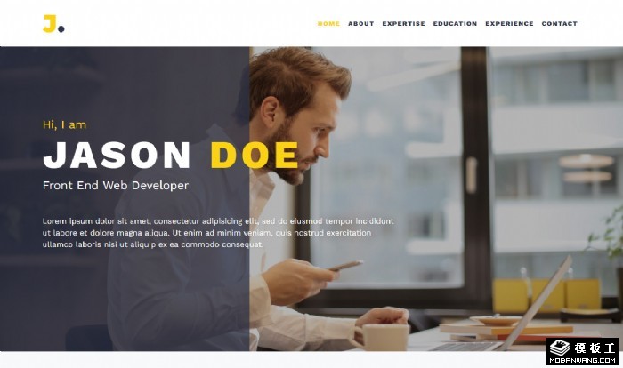 极简风格简历作品网页模板