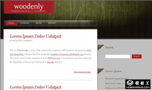 天然木质BLOG网页模板