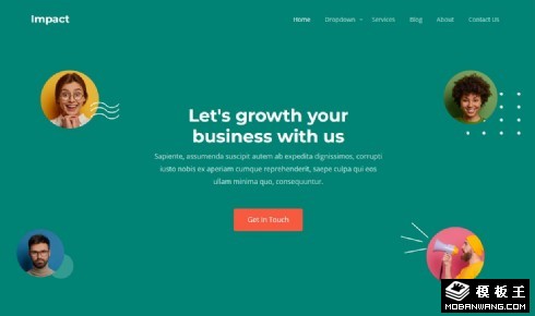 绿色业务展示咨询响应式网页模板