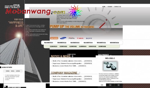 黑色企业网页模板