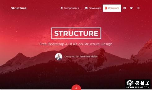 极空UIKIT组件响应式网页模板