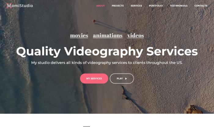 专业视频制作工作室单页模板