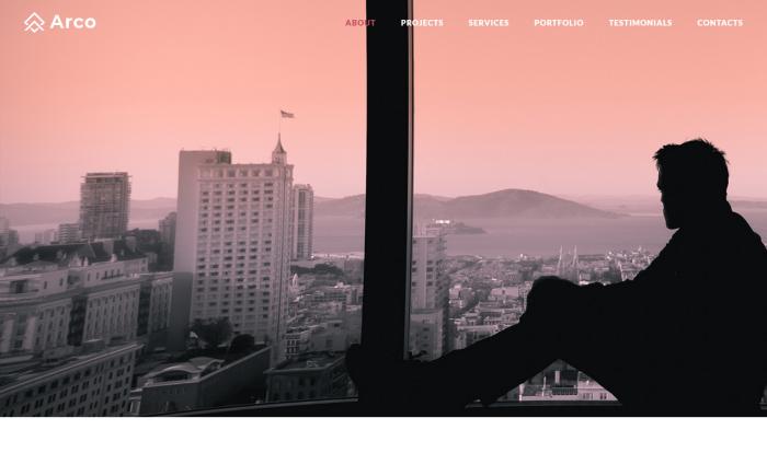 创新现代建筑设计服务单页模板