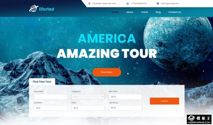 旅行社路线规划网页模板