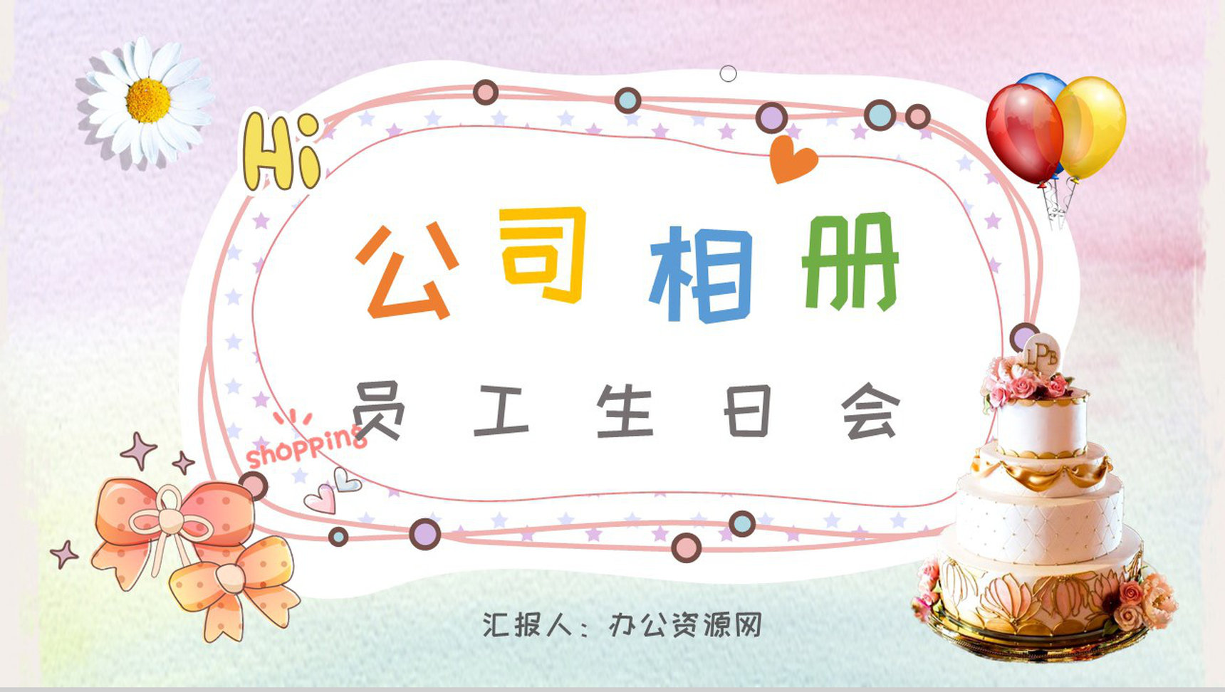 企业部门公司员工相册团建相册PPT模板