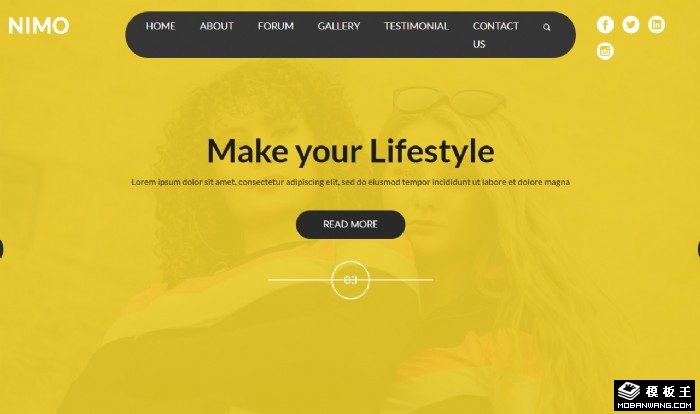 健康生活定制网页模板