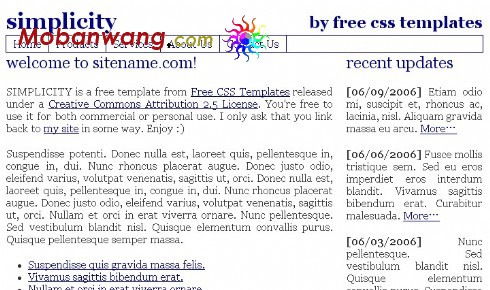 简单白色介绍网页模板