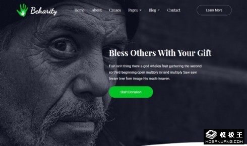 慈善捐赠志愿者响应式网页模板